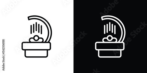 Solarium icon Black and White Vector Graphic