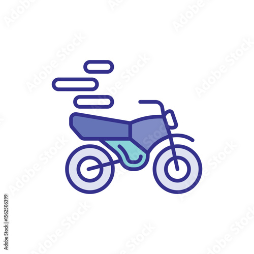 Motocross icon vector