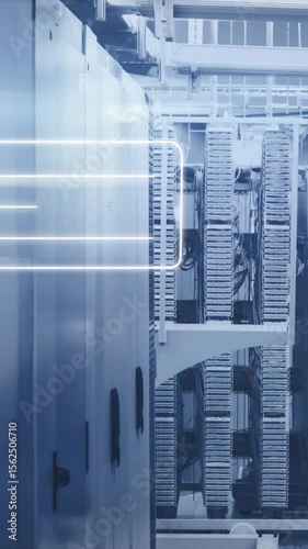 Animation of data processing over computer servers