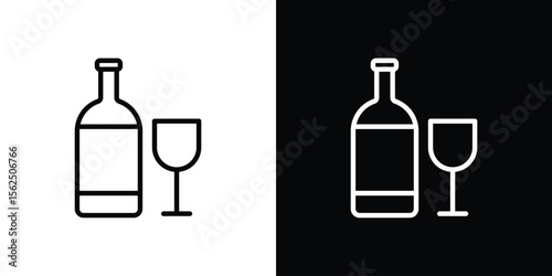 Vodka icon Black and White Vector Graphic