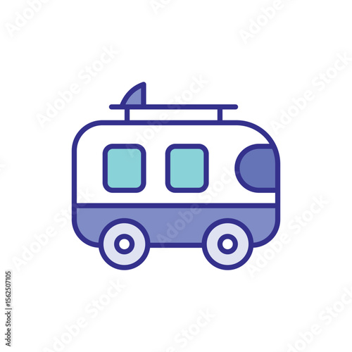 Surfing icon vector