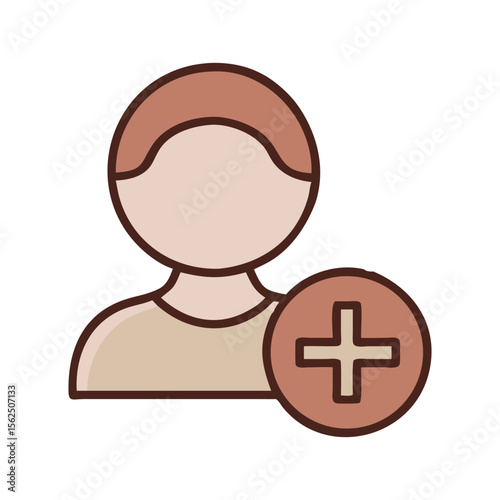 Add person icon with plus symbol user