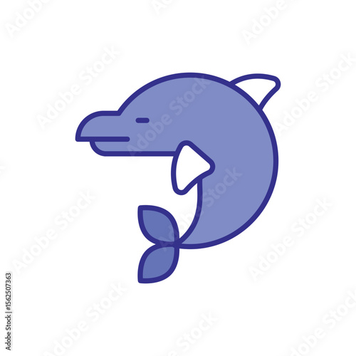 Dolphinarium icon vector