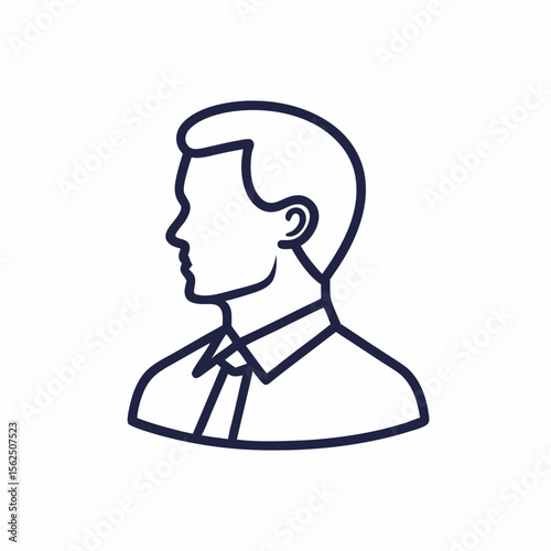 Man profile icon formal attire user person