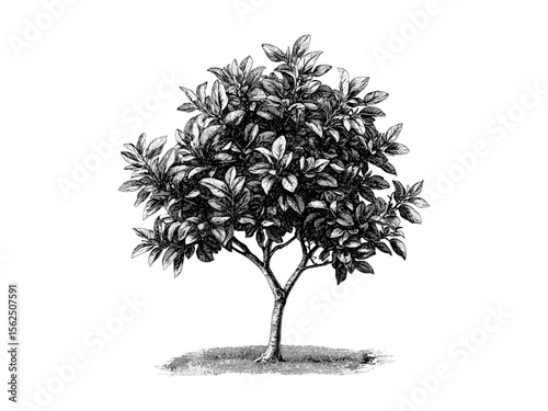 Hand-drawn lime foliage engraving, vintage botanical art, rustic tree decor, eco-friendly nature print, black sketch style, retro woodland design, antique leaf illustration, trendy plant art
