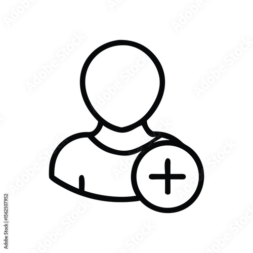 Person icon with plus symbol add user new user