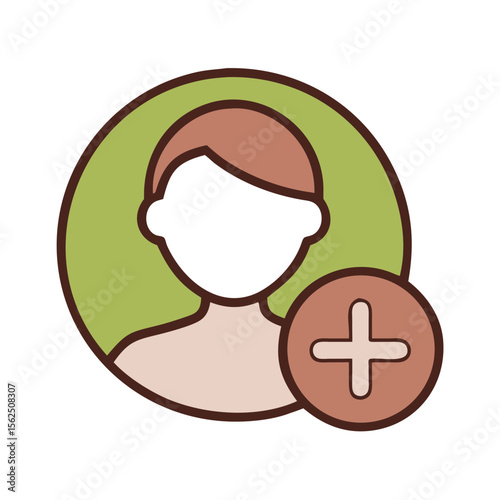 User add icon green circle user icon add user