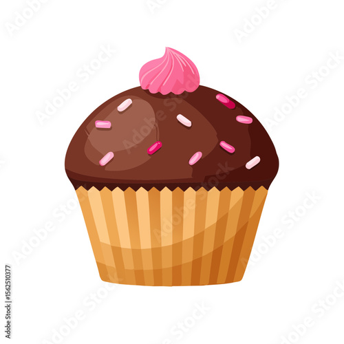 Chocolate Cupcake Food Icon...