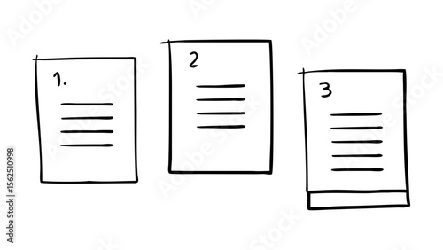 Numbered list infographic design template for presentations and documents guide