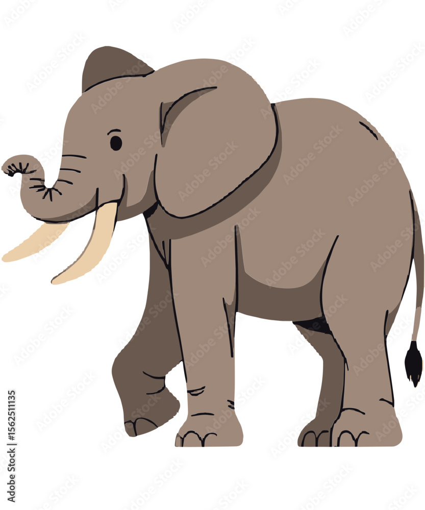 Fototapeta premium elephant cartoon illustration