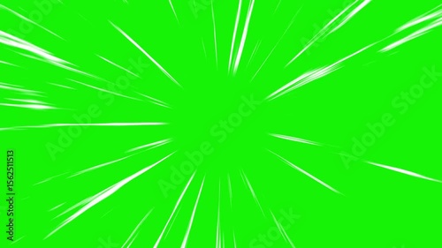 Vibrant green anime speed lines animation for dynamic manga scenes, action transitions, and energetic motion backgrounds in comics, videos, or design projects.
