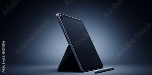 3d rendered illustration of a modern computer tablet on a black background