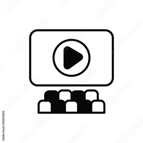 Cinema icon vector