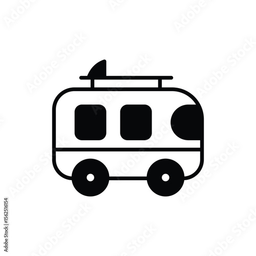 Surfing icon vector