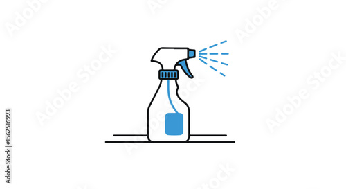 Spray bottle illustration on white