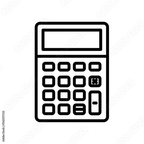 Vector icon of a calculator in a minimalistic style  
