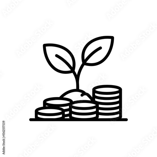 Investment Banking Growth Icon Representing Prosperity  