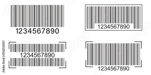 Barcode icon vector set. Barcode icon isolated on white background. Barcode product distribution icon. Universal code for scanning product or item.  barcode product retail shipping graph.