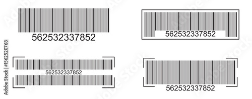 Barcode icon vector set. Barcode icon isolated on white background. Barcode product distribution icon. Universal code for scanning product or item.  barcode product retail shipping graph.