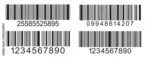 Barcode icon vector set. Barcode icon isolated on white background. Barcode product distribution icon. Universal code for scanning product or item.  barcode product retail shipping graph.