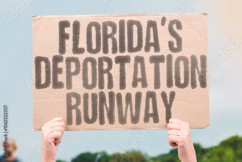 Florida’s deportation runway: rapid deportation hub, where state forces expedite removals by acting as immigration judges. REPURPOSED. AIRSTRIP. EVERGLADES. RAPID. HUB. EXPEDITE. REMOVALS