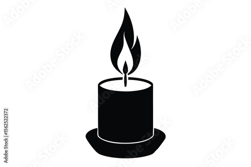 candle flame vector icon