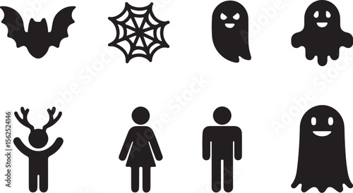 vector silhouettes of women