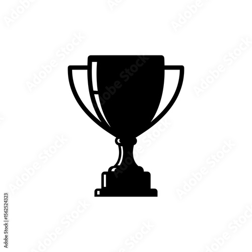 Illustration of a trophy with handles and a pedestal, representing victory and achievement award icon