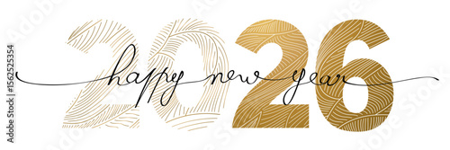 BONNE ANNÉE 2026 AVEC FEUILLAGE