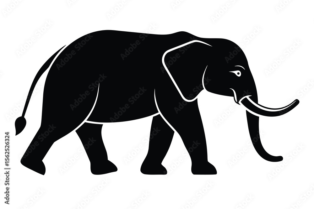 Obraz premium elephant walking silhouette