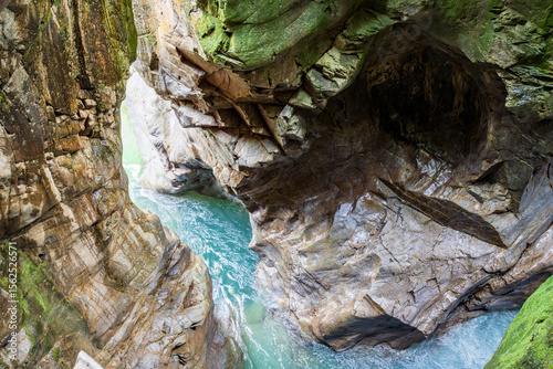 A view of the Orrido Gorge in Bellano on Lake Como