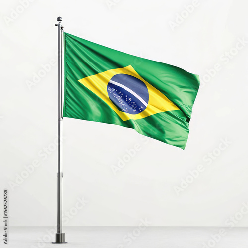 brazil flag isolated on white background