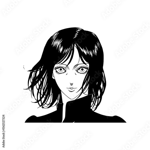 Intriguing Anime Female Character Portrait