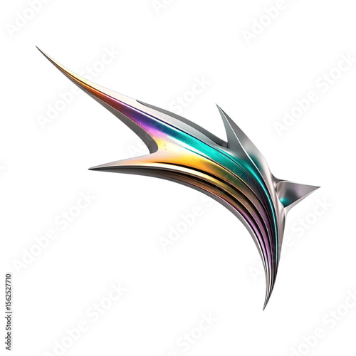 Abstract iridescent metal design, perfect for futuristic backgrounds.
