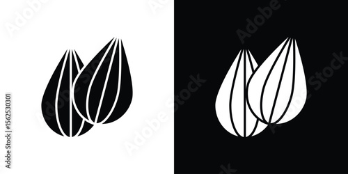 Almond icon vector, Symbol, logo illustrations