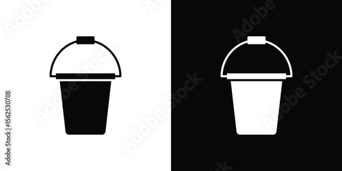 Bucket icon vector, Symbol, logo illustrations