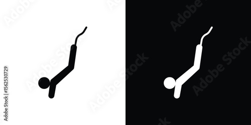 Bungee jumping icon symbol. simple design editable.