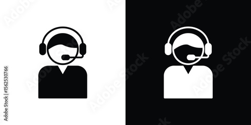 Callcenter icon symbol. simple design editable.