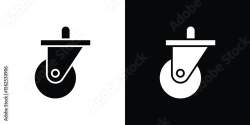 Cart trolley wheel icon symbol. simple design editable.