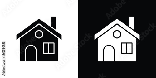 Chalet icon symbol. simple design editable.