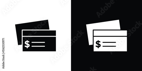 Cheque icon symbol. simple design editable.