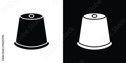 Coffee capsule icon symbol. simple design editable.