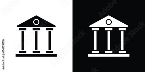 Courthouse icon symbol. simple design editable.