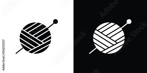 Crochet icon symbol. simple design editable.