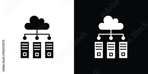Data center icon symbol. simple design editable.