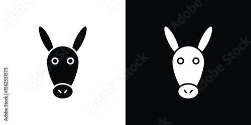 Donkey icon symbol. simple design editable.