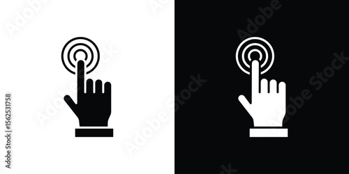 Finger control icon symbol. simple design editable.