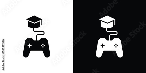 Game based learning icon symbol. simple design editable.