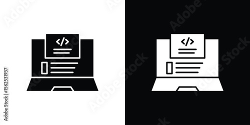 Front end icon symbol. simple design editable.