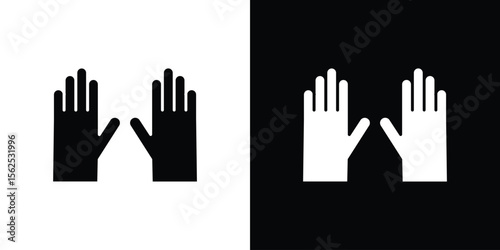 Gloves icon symbol. simple design editable.